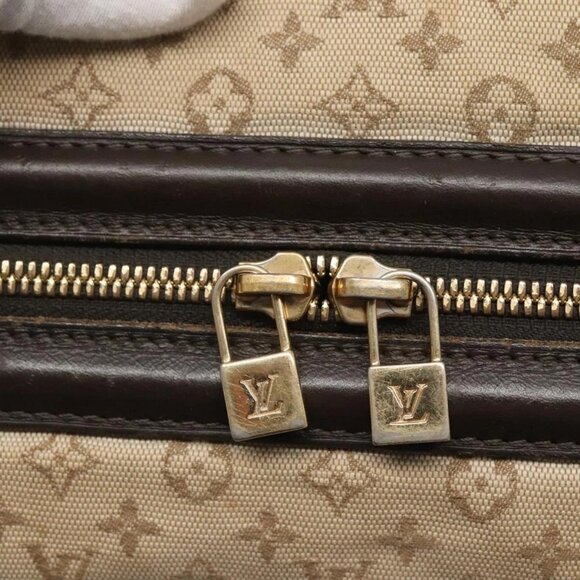 LOUIS VUITTON Monogram Mini Josephine GM Hand Bag Khaki - Picture 12 of 16